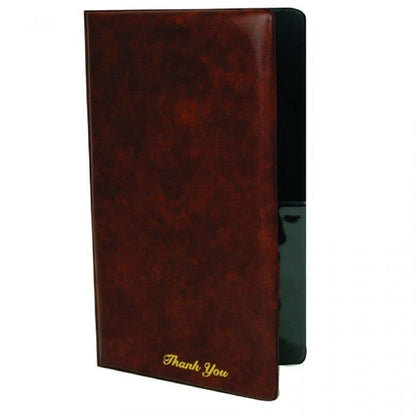 Restaurant Check Presenters with Gold Thank You Imprint - Guest Check Card Holder Ideal for Professional Servers in Various Dining Settings