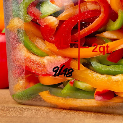 Polycarbonate Square Food Storage Container - Commercial Food Storage Containers Meal Prep Containers Reusable Food Containers for Pantry Kitchen Storage Organization