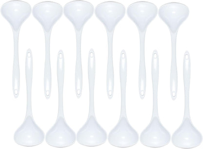 12” Kitchen Utensil White Color Melamine Set of 12 - Cookware Kitchen Gadgets Utensil Dishwasher Safe Great for Cooking Serving