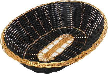 Hand-Woven Bread Basket - Restaurant Woven Food Serving Basket for Fruit Bread Serving Basket Decorative Basket Perfect for Cafe Home and Restaurants