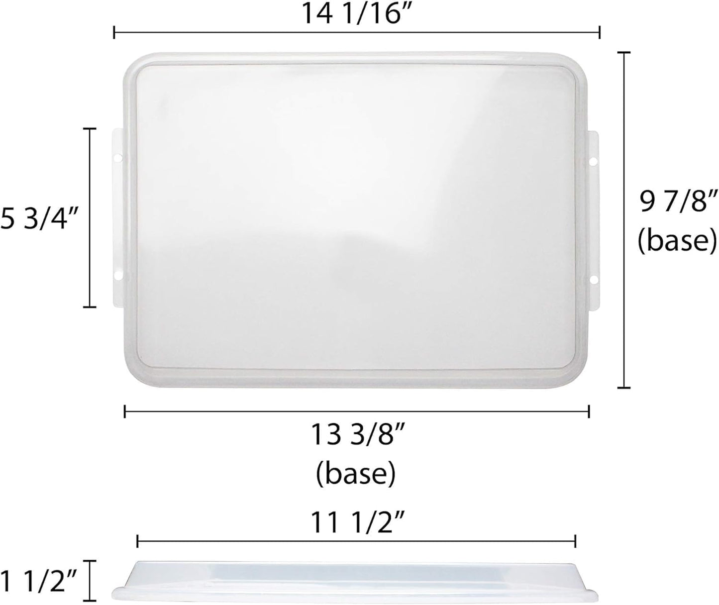 Set of 2 Polypropylene Sheet Pan Covers | Clear, Durable & Stackable Baking Tray Lids for Cookies, Cakes & Pastries | Ideal for Home, Bakeries & Restaurants