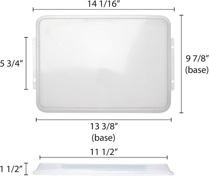 Set of 2 Polypropylene Sheet Pan Covers | Clear, Durable & Stackable Baking Tray Lids for Cookies, Cakes & Pastries | Ideal for Home, Bakeries & Restaurants