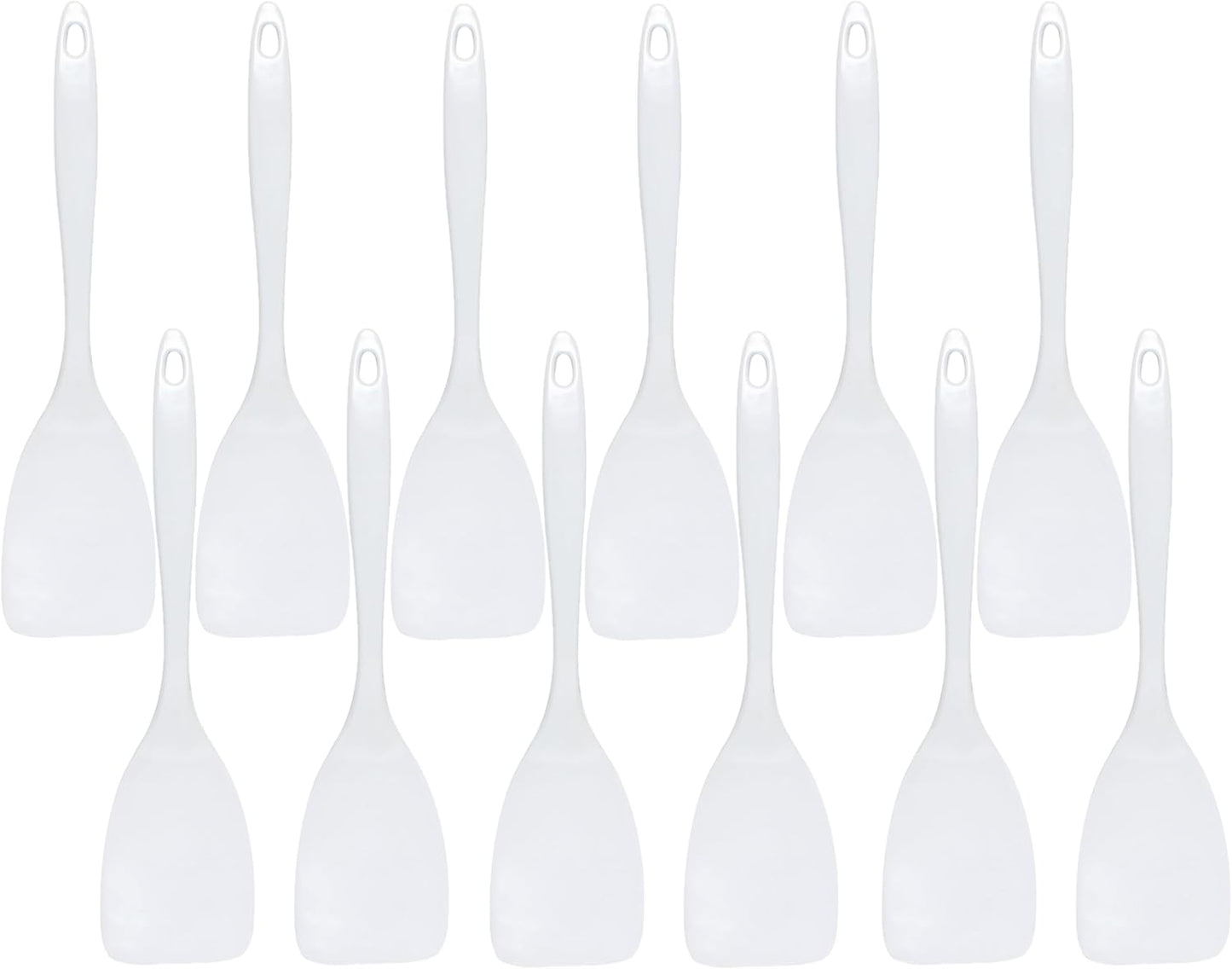 12” Kitchen Utensil White Color Melamine Set of 12 - Cookware Kitchen Gadgets Utensil Dishwasher Safe Great for Cooking Serving