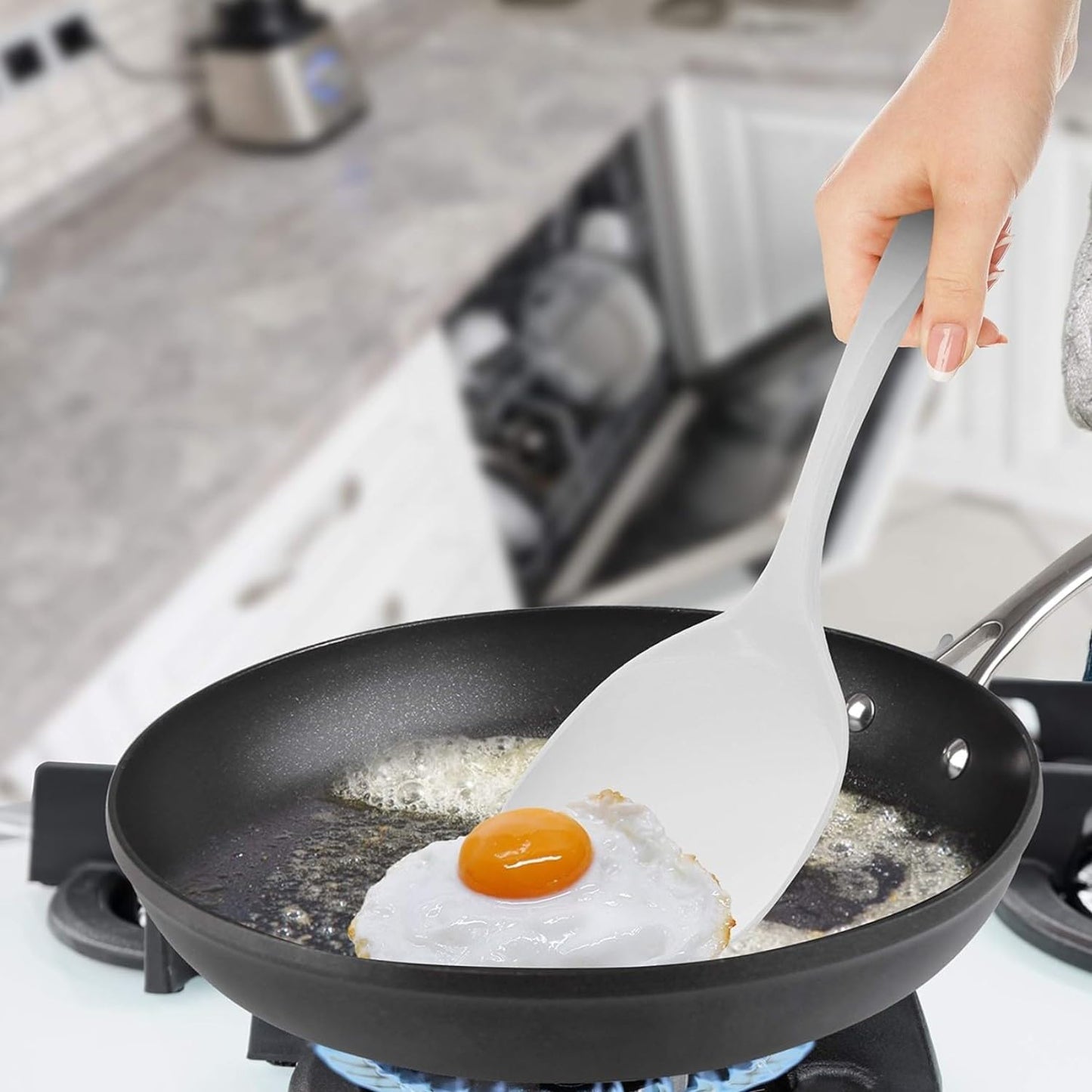 12” Kitchen Utensil White Color Melamine Set of 12 - Cookware Kitchen Gadgets Utensil Dishwasher Safe Great for Cooking Serving