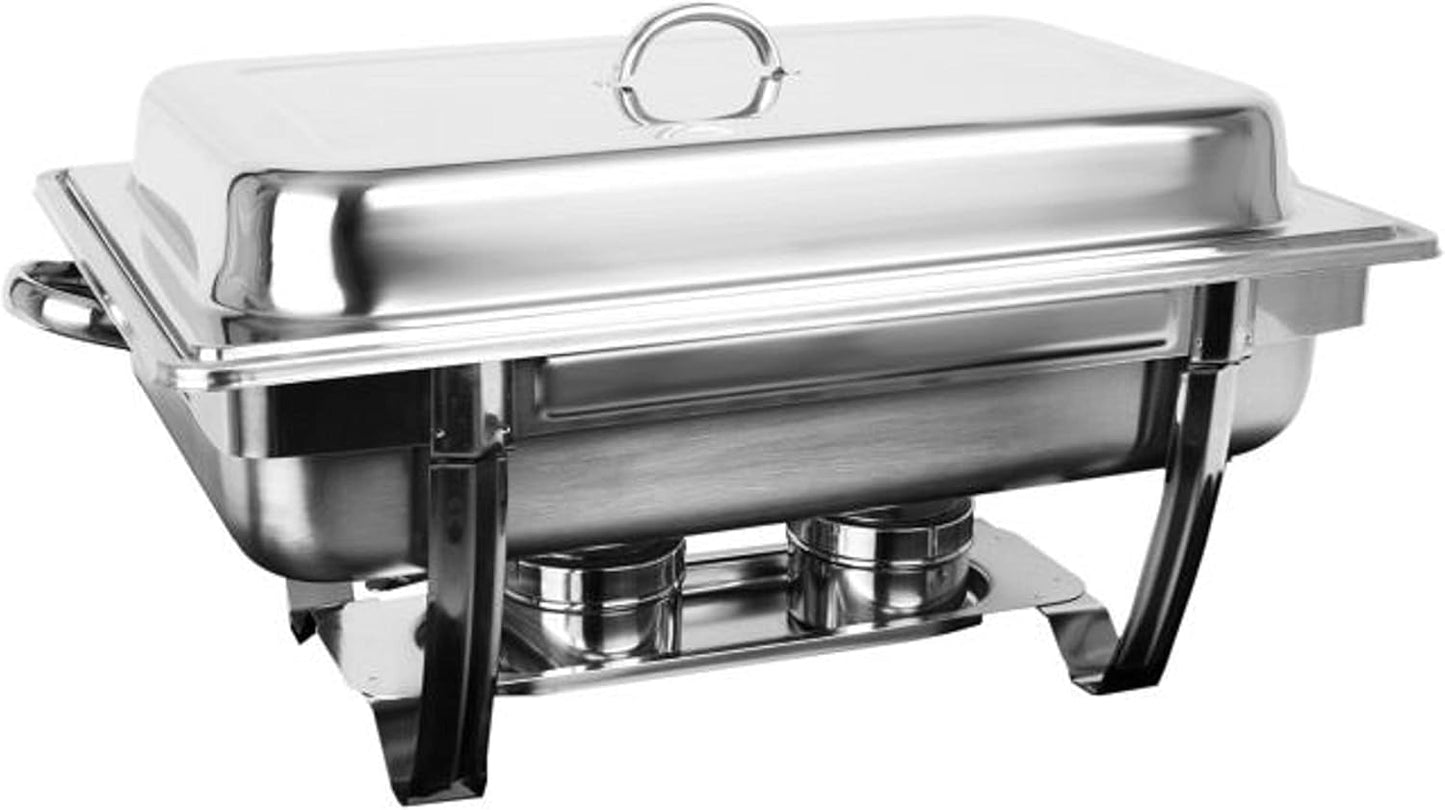 Stainless Steel Chafing Dish Complete Set - Food Warmer Chafers and Buffet Warmer Sets for Catering Event Party Holiday Buffet Weddings Catering