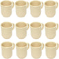 8 oz Bulbous Mug Melamine Pure Set of 12 - Dishwasher Safe Break-Resistant Coffee Cup Set Reusable Plastic Cup for Latte Cappuccino Cocoa Hot Tea Mocha Home Cafe Restaurants