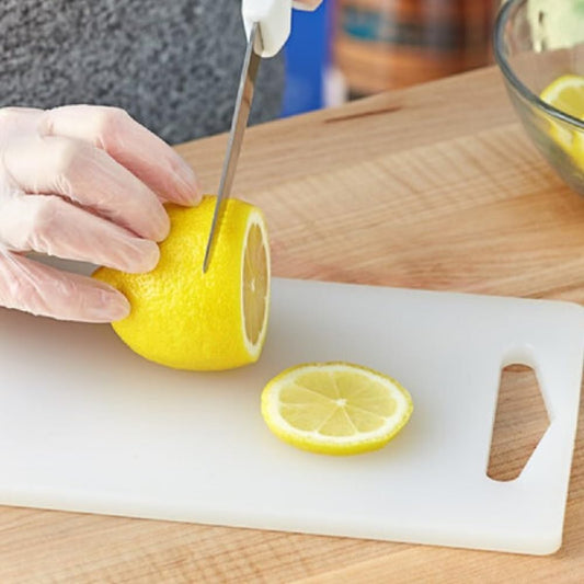 Utility Cutting Board White Plastic with Handle- Non-Skid Plastic Chopping Board Cutting Board for Kitchen Meat Vegetables Fruits Home Restaurants Dishwasher Safe