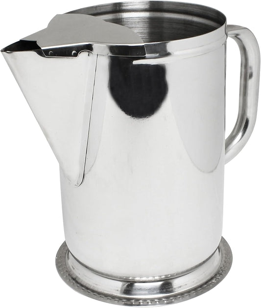 Stainless Steel Pitcher with Ice Guard- Carafe Pitcher for Water Iced Tea Juice Beverage Milk Cold Brew Drinks Perfect for Home Kitchen Restaurants