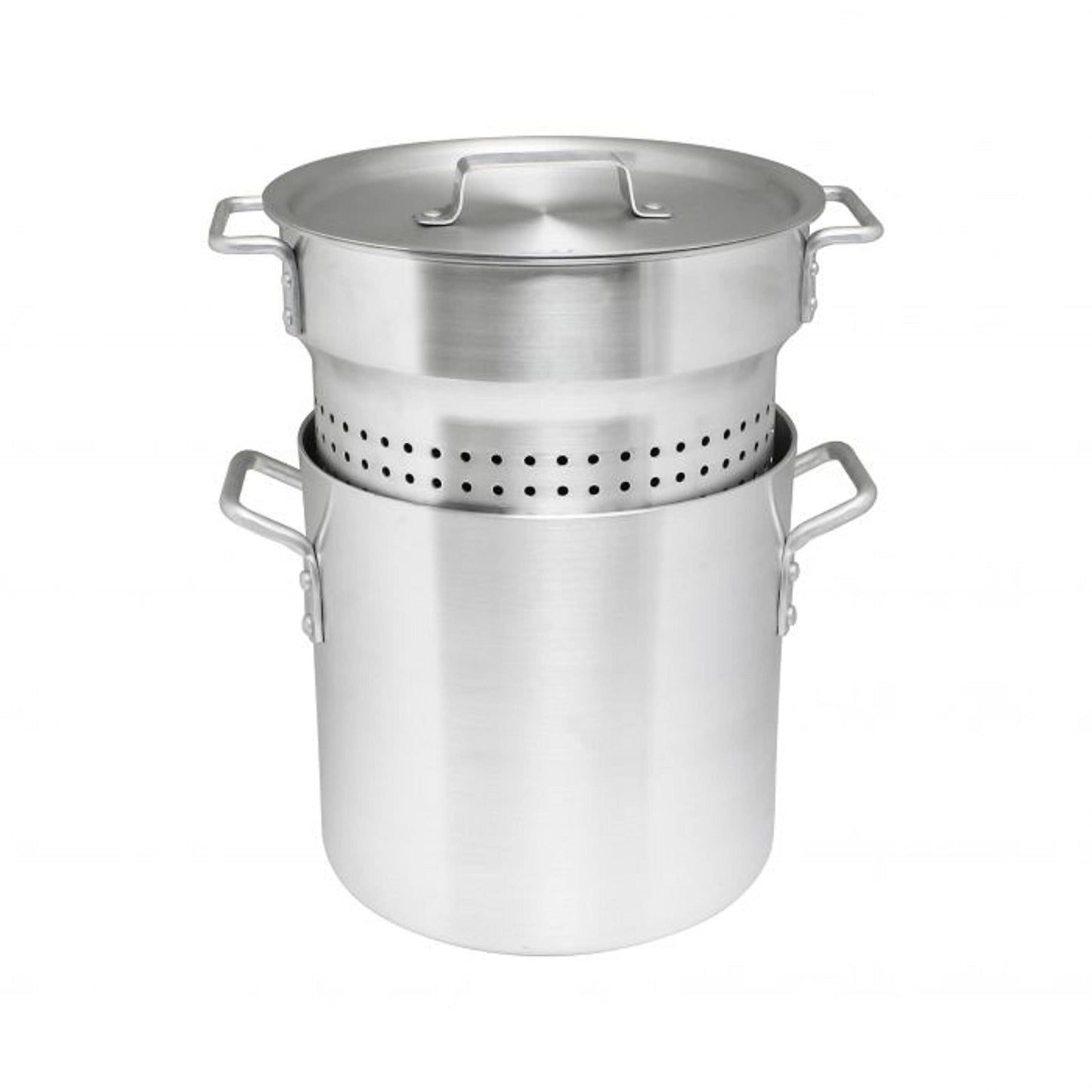 Aluminum Pasta Cooker 3 Piece Set - Multipurpose Pasta Pot with Strainer Lid Pasta Pot Cookware for Spaghetti Vegetable Blanching Home Kitchen Restaurant