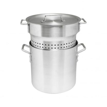 Aluminum Pasta Cooker 3 Piece Set - Multipurpose Pasta Pot with Strainer Lid Pasta Pot Cookware for Spaghetti Vegetable Blanching Home Kitchen Restaurant