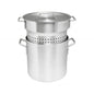 Aluminum Pasta Cooker 3 Piece Set - Multipurpose Pasta Pot with Strainer Lid Pasta Pot Cookware for Spaghetti Vegetable Blanching Home Kitchen Restaurant