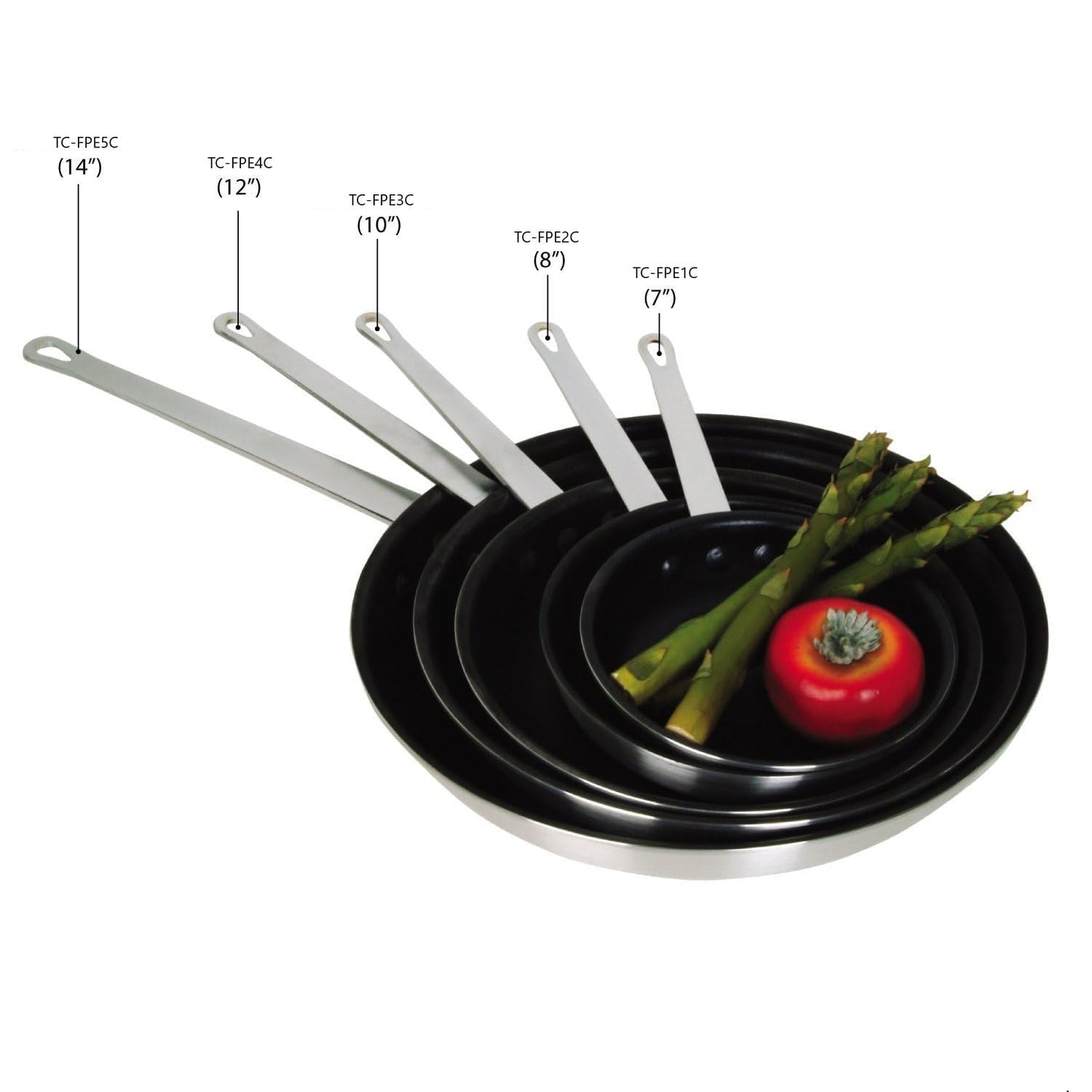 Nonstick Frying Pan Aluminum Skillet with Plated Iron Riveted Handle - Mirror-Finish Skillet Cookware Egg Pan Omelet Pans Professional Cooking Pan Chefs Pan Dishwasher Safe
