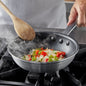 Nonstick Frying Pan Aluminum Skillet with Plated Iron Riveted Handle - Mirror-Finish Skillet Cookware Egg Pan Omelet Pans Professional Cooking Pan Chefs Pan Dishwasher Safe