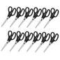 4” Stainless Steel Kitchen Scissors with Black Plastic Handle Set of 12- All Purpose Shears Food Scissors Kitchen Scissors Utility Scissors Cooking Shears for Home Kitchen Restaurants