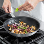 Nonstick Frying Pan Aluminum Skillet with Plated Iron Riveted Handle - Mirror-Finish Skillet Cookware Egg Pan Omelet Pans Professional Cooking Pan Chefs Pan Dishwasher Safe