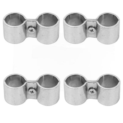 3-1/4" x 7/8" x 1-3/8" Post Clamp Iron Set of 4 - Post Clamps to Join Wire Shelving Units for Shelving Unit Steel Wire Rack Storage Shelving Organizer Home Kitchen Restaurants