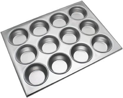 Muffin Baking Pan 3-1/2 oz each cup Aluminum - Cupcake Baking Pan Bakeware Cupcake Pan Great for Making Muffin Cakes Tart Bread Shortcakes Brownies for Home and Kitchen