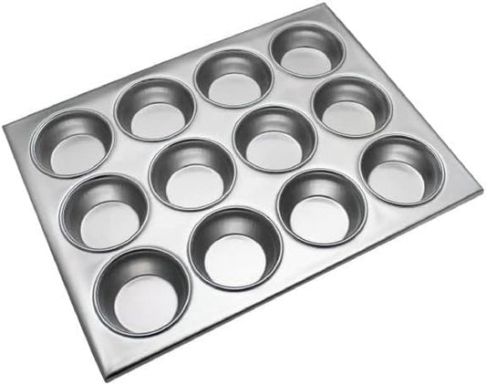 Muffin Baking Pan 3-1/2 oz each cup Aluminum - Cupcake Baking Pan Bakeware Cupcake Pan Great for Making Muffin Cakes Tart Bread Shortcakes Brownies for Home and Kitchen
