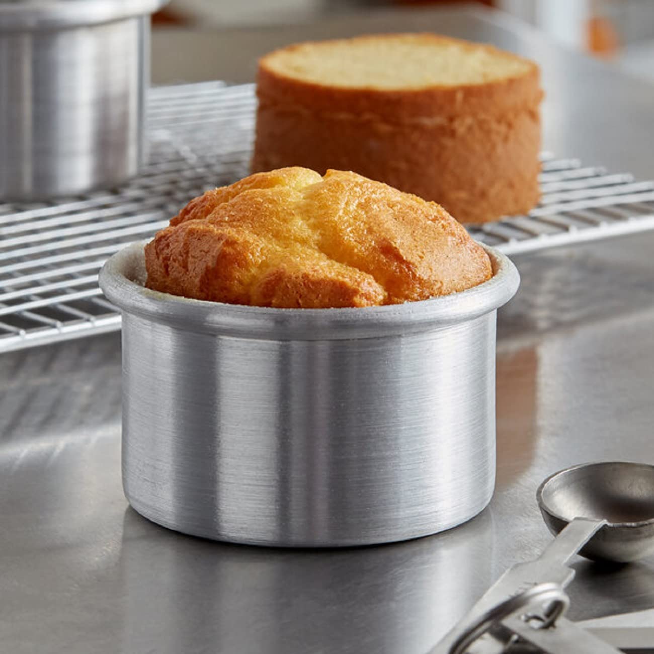 Aluminum Round Layer Cake Baking Pan Set of 3 - Bakeware for Cake Pizza Layer Cake Pans Easy Releasing Cake Baking Pans Circle Cake Pans Cake Tin Cheesecake Mold