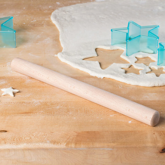 Wood Rolling Pin - Wooden Roll Pin Dough Roller Classic Wood Rolling Pin for All Baking Needs for Fondant Pie Crust Cookie Pastry Dough Pastry Rolling Pin