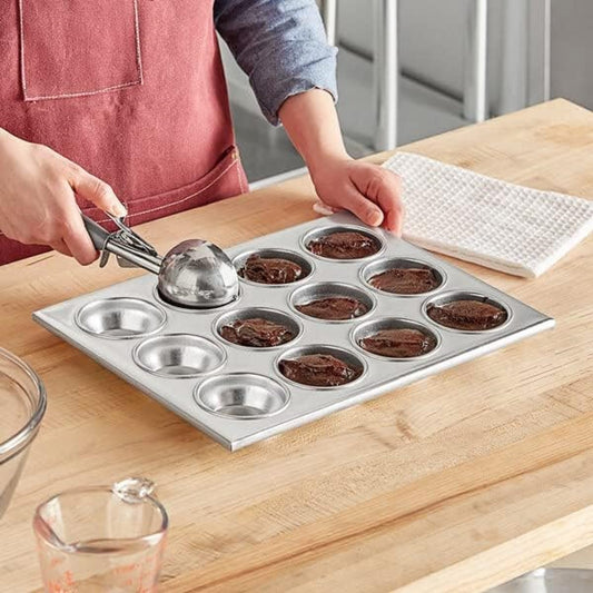 Muffin Baking Pan 3-1/2 oz each cup Aluminum - Cupcake Baking Pan Bakeware Cupcake Pan Great for Making Muffin Cakes Tart Bread Shortcakes Brownies for Home and Kitchen