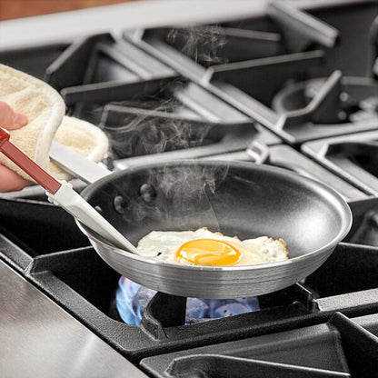Nonstick Frying Pan Aluminum Skillet with Plated Iron Riveted Handle - Mirror-Finish Skillet Cookware Egg Pan Omelet Pans Professional Cooking Pan Chefs Pan Dishwasher Safe