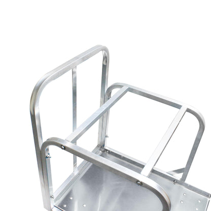 Heavy Duty Aluminum Full Size Sheet Pan Truck with 4 Each of 5" Swivel casters - Commercial Bakery Track for Full Size Sheet Kitchen Restaurant Cafeteria Pizzeria Hotel and Home