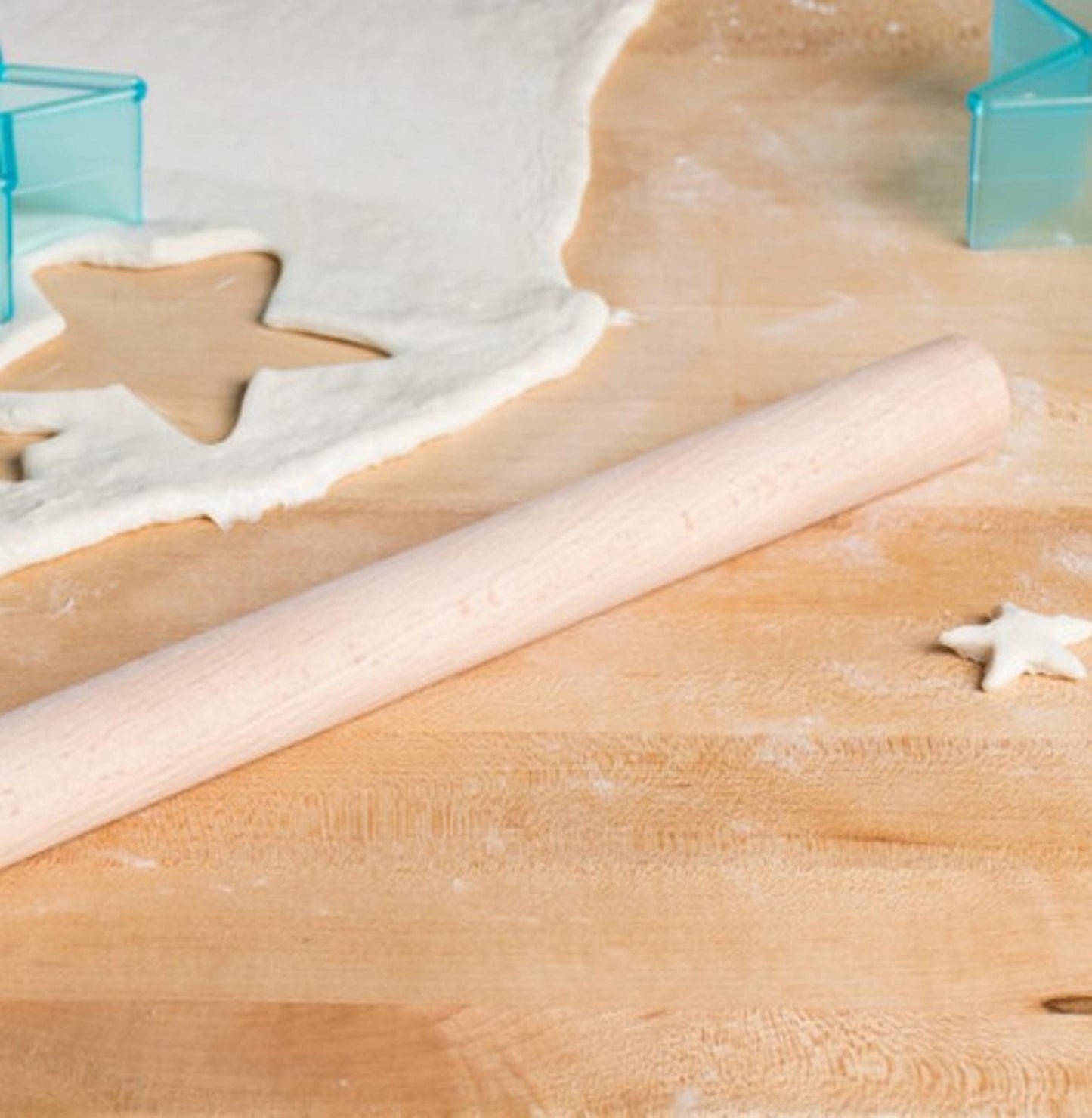 Wood Rolling Pin - Wooden Roll Pin Dough Roller Classic Wood Rolling Pin for All Baking Needs for Fondant Pie Crust Cookie Pastry Dough Pastry Rolling Pin