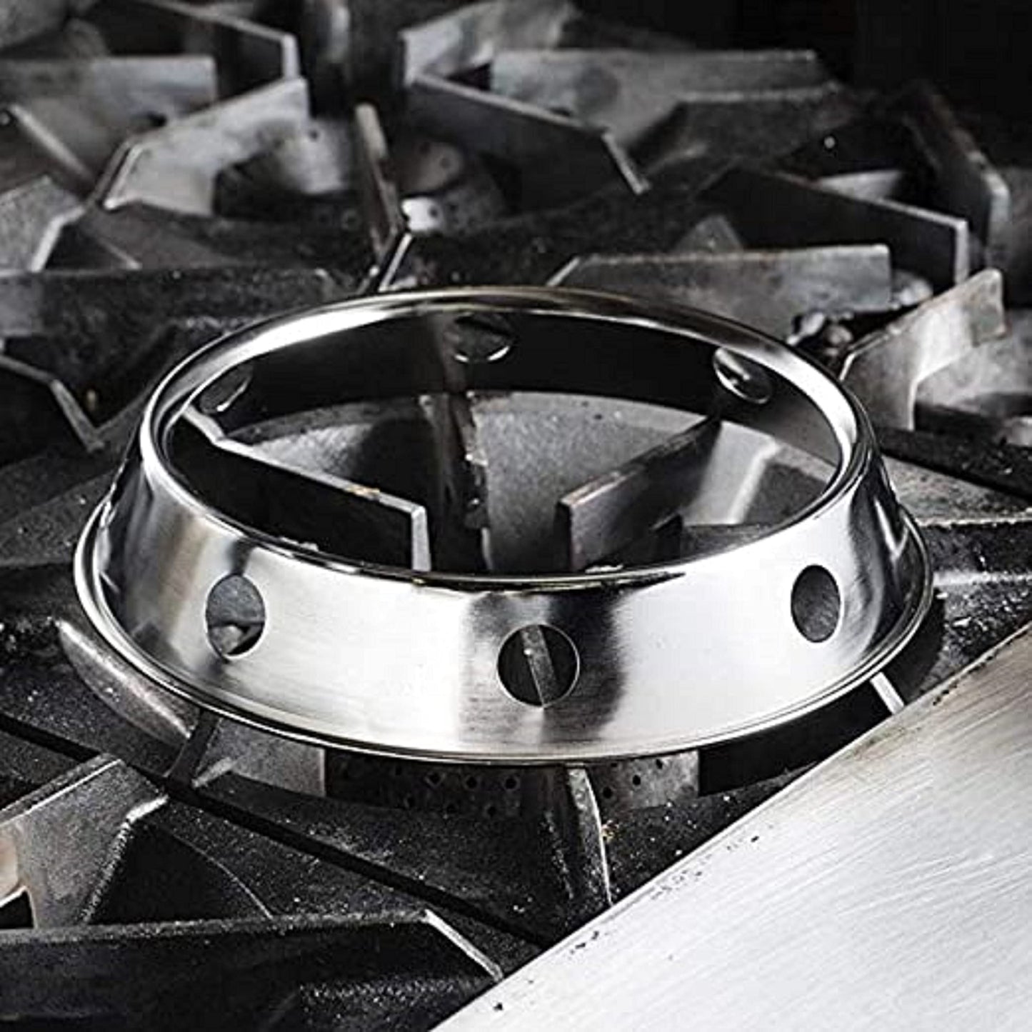 Wok Ring/Rack for Gas Stove 8-1/4" Diameter Top Rim and 10" Diameter Bottom Rim - Reversible Size Wok Stand Suitable for Most Woks Potholders for Kitchens