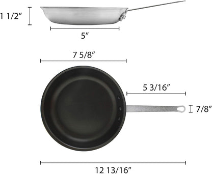 Nonstick Frying Pan Aluminum Skillet with Plated Iron Riveted Handle - Mirror-Finish Skillet Cookware Egg Pan Omelet Pans Professional Cooking Pan Chefs Pan Dishwasher Safe