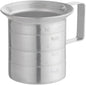 Liquid Measure Cup Aluminum with Riveted Handle - Measuring Cup for Cooking Baking Kitchen or Restaurant Easy To Read for Liquid Metal Measuring Cup Essential Kitchen Tool