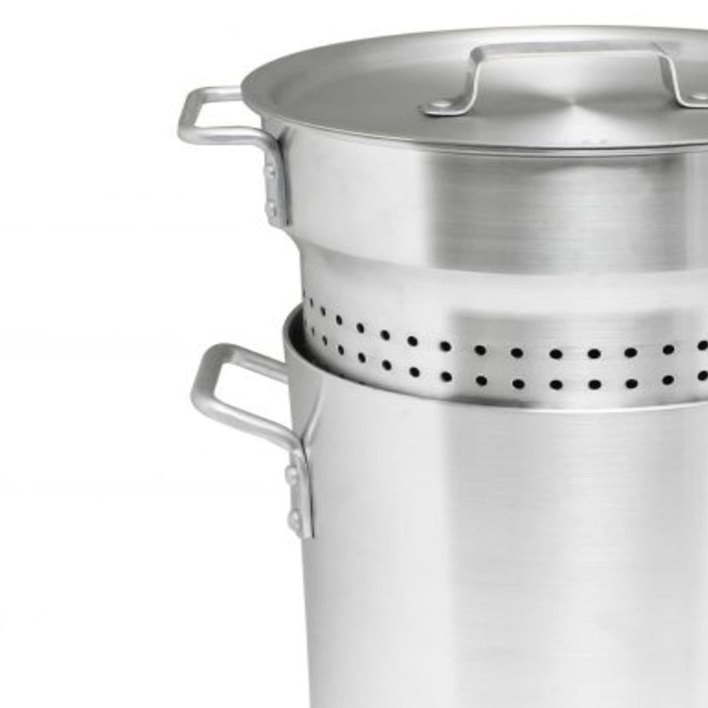 Aluminum Pasta Cooker 3 Piece Set - Multipurpose Pasta Pot with Strainer Lid Pasta Pot Cookware for Spaghetti Vegetable Blanching Home Kitchen Restaurant