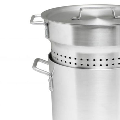 Aluminum Pasta Cooker 3 Piece Set - Multipurpose Pasta Pot with Strainer Lid Pasta Pot Cookware for Spaghetti Vegetable Blanching Home Kitchen Restaurant