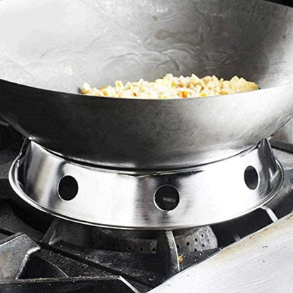 Wok Ring/Rack for Gas Stove 8-1/4" Diameter Top Rim and 10" Diameter Bottom Rim - Reversible Size Wok Stand Suitable for Most Woks Potholders for Kitchens