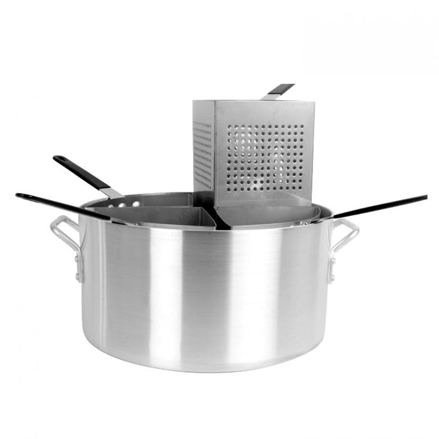20 Qt. Aluminum Pasta Cooker with 4 Stainless Steel Inserts Set - Pasta Pot Pasta Cooker Strainer Basket Multipurpose Pasta Cookware for Spaghetti Vegetable Blanching Home Kitchen