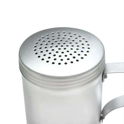 10 oz. Dredge Shaker with/without Handle Aluminum Set of 2 - Seasonings Spice Shakers With Holes and Lids Ideal for Salt Spice Sugar Flour Perfect for Home Kitchen