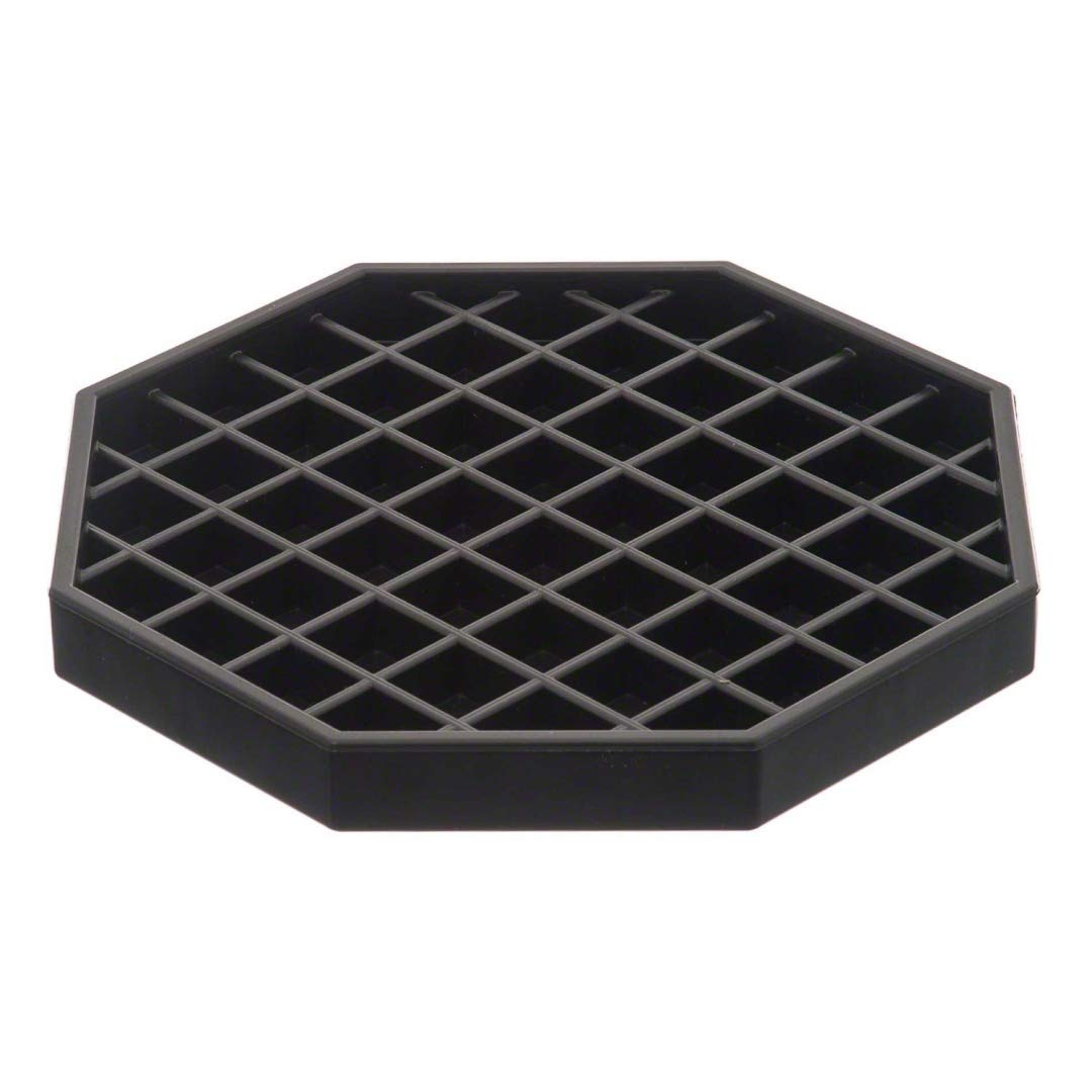 Drip Tray Octagon Shape Polypropylene Black Color - Bar Countertop Coffee Drip Tray with Honeycomb Grid Octagon Dishwasher Safe