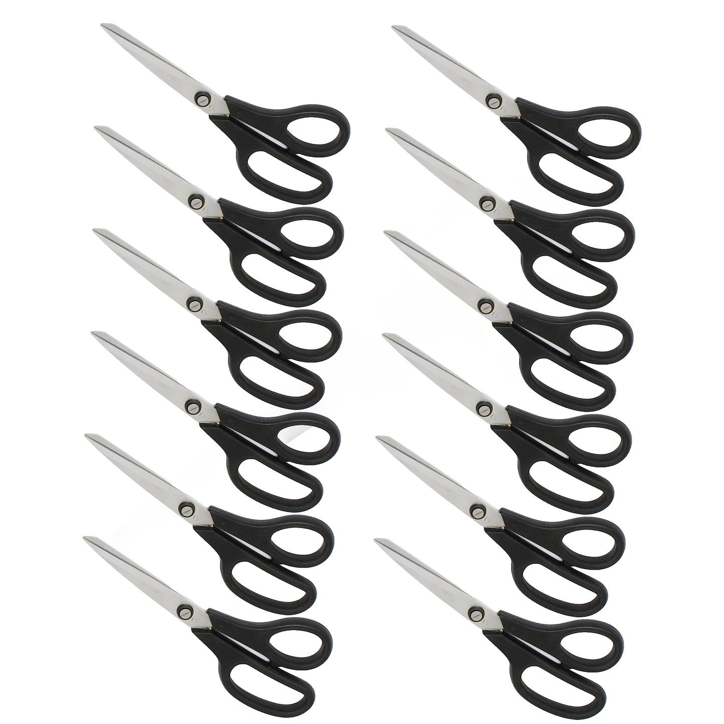 4” Stainless Steel Kitchen Scissors with Black Plastic Handle Set of 12- All Purpose Shears Food Scissors Kitchen Scissors Utility Scissors Cooking Shears for Home Kitchen Restaurants