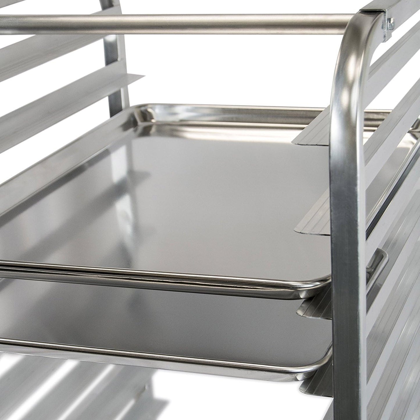 Aluminium Sheet Pan/Bun Pan Rack - Full or Half Size Sheet Pan Rack with Locking Wheels Bakery Rack for Kitchen Baking Equipment Restaurant Pizzeria