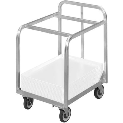 Heavy Duty Aluminum Full Size Sheet Pan Truck with 4 Each of 5" Swivel casters - Commercial Bakery Track for Full Size Sheet Kitchen Restaurant Cafeteria Pizzeria Hotel and Home
