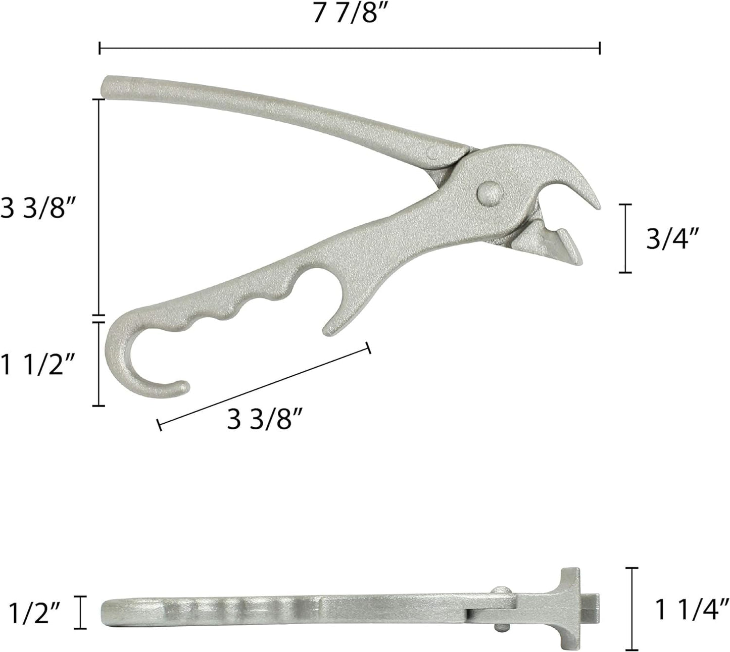 7-7/8" Heavy-Duty Pizza Pan Gripper Aluminum with a Finger-hook-Oven Gripper Clips Pot Lifter Baking Tool Kitchen Pan Tongs Great for Pulling Hot Pizza Pan out of the Oven Microwave