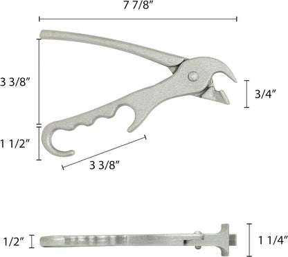 7-7/8" Heavy-Duty Pizza Pan Gripper Aluminum with a Finger-hook-Oven Gripper Clips Pot Lifter Baking Tool Kitchen Pan Tongs Great for Pulling Hot Pizza Pan out of the Oven Microwave