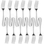 Set of 12 Stainless Steel York - Stainless Steel Silverware Flatware Cutlery Kitchen Tableware Set for Home and Restaurant