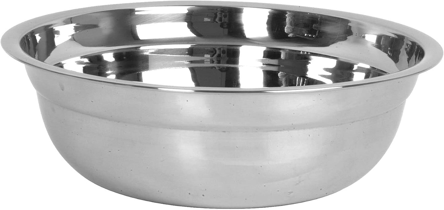 Polar Basin Stainless Steel bowl Heavy Duty Dent-Resistant with Contoured neck - Mixing Bowl Prep Bowl Metal Bowl Great for Prepping Cooking Baking Meal Prep Bowl