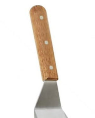 TrueCraftware ? 3 x 5- inch Commercial Grade Hamburger Turner, Stainless Steel with Wooden Handle