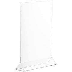TrueCraftware Set of 6 Clear Acrylic Menu Sign Photo Table Holders - Upright Table Desk Displays ? 11? x 8 1/2? Inches