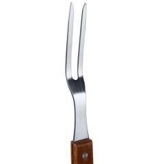 TrueCraftware ? 21- inch Commercial Grade Square Pot Fork, Stainless Steel 2-Prong Fork with Long Wooden Riveted Handle