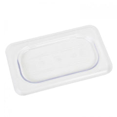 TrueCraftware ? 1/9 Size Polycarbonate Handled Solid Food Pan Lid/Cover Clear Color- Food Pan Cover with Handle Restaurant Commercial Hotel Pan Lid for Fruits Vegetables Beans Corns