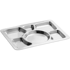 TrueCraftware ? Commercial Grade 6-Compartment Tray, Stainless Steel, Dishwasher Safe