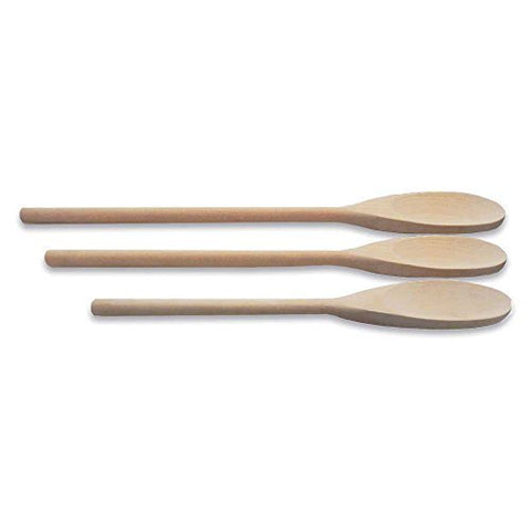 (3 Piece Set) Classic Wooden Cooking Kitchen Spoons in 12